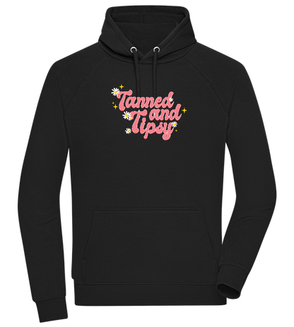 Tanned and Tipsy Design - Comfort unisex hoodie_BLACK_front