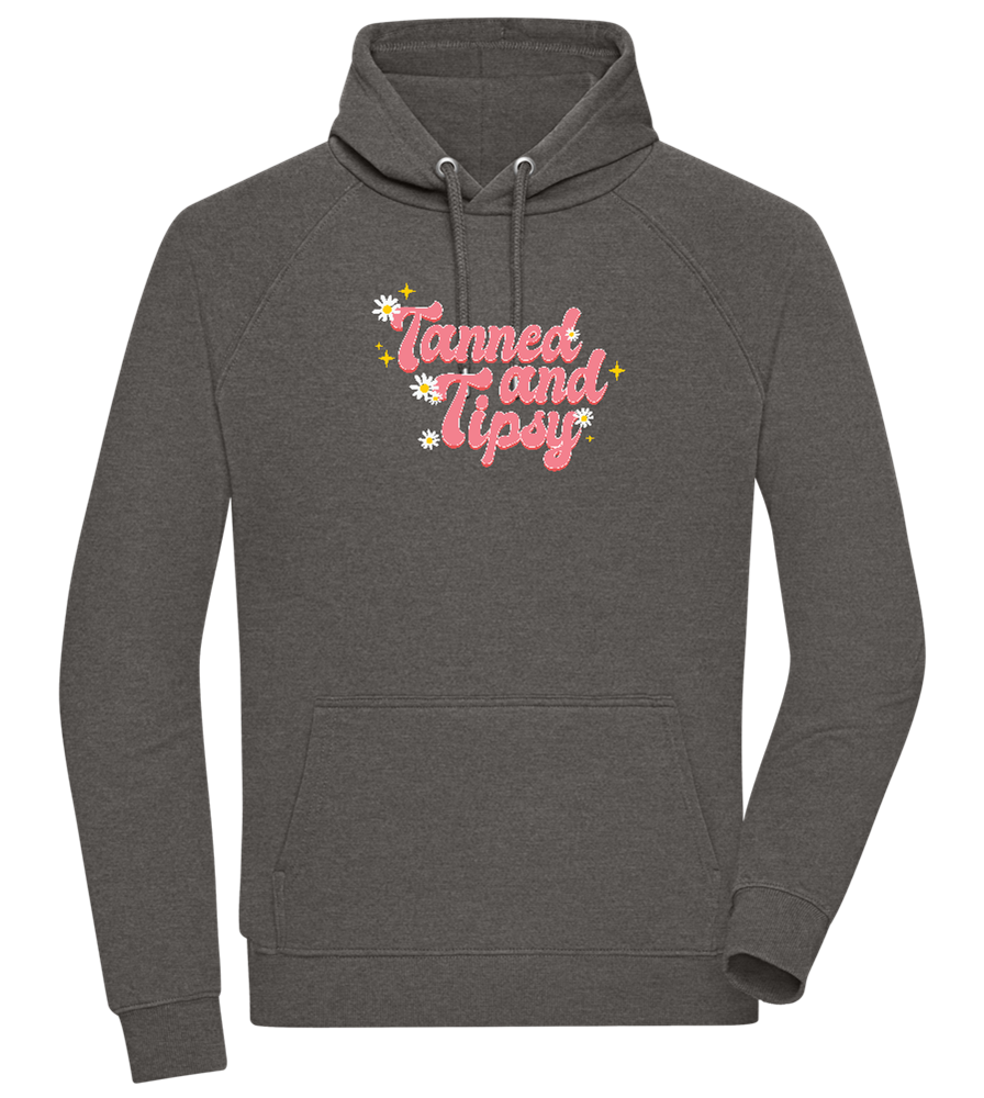 Tanned and Tipsy Design - Comfort unisex hoodie_CHARCOAL CHIN_front