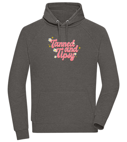 Tanned and Tipsy Design - Comfort unisex hoodie_CHARCOAL CHIN_front