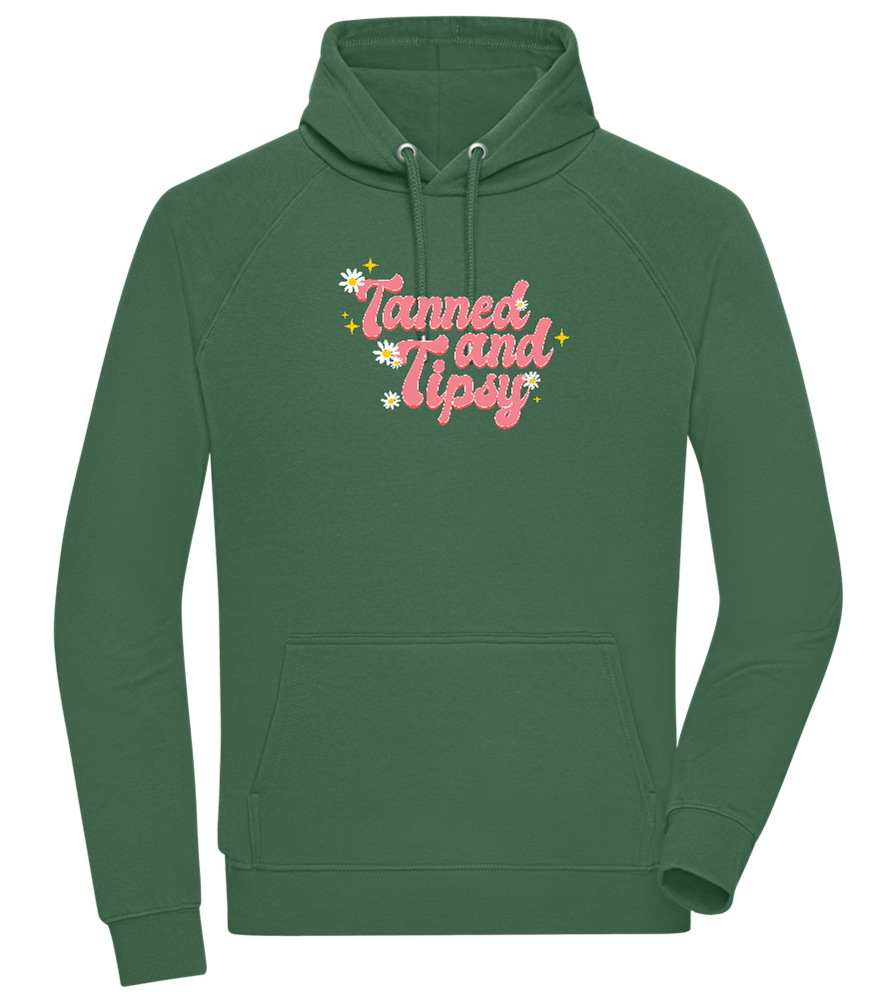 Tanned and Tipsy Design - Comfort unisex hoodie_GREEN BOTTLE_front