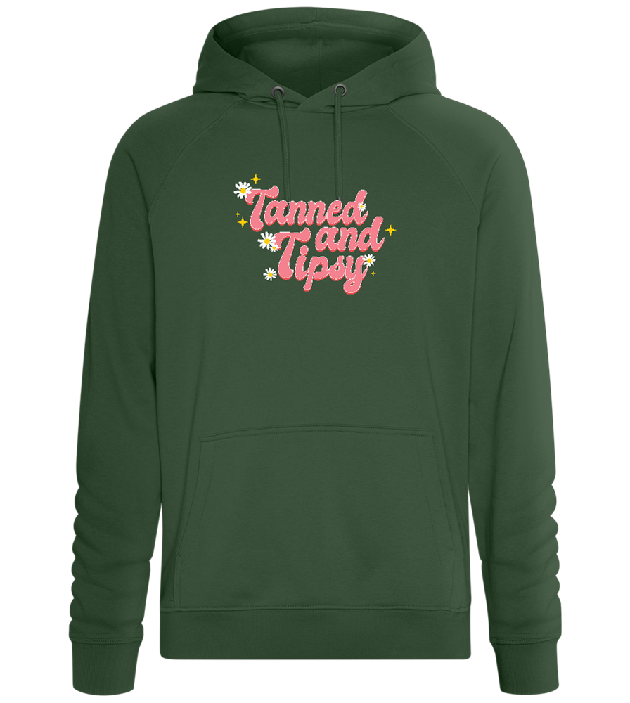 Tanned and Tipsy Design - Comfort unisex hoodie_GREEN BOTTLE_front