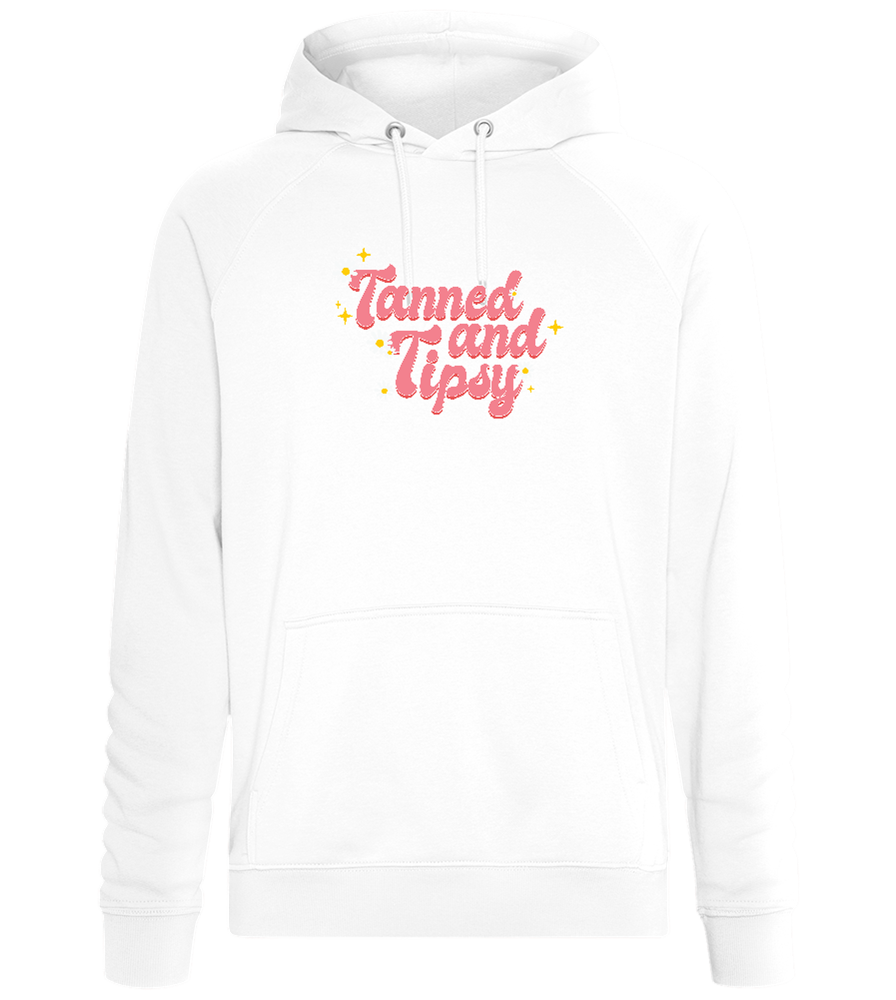 Tanned and Tipsy Design - Comfort unisex hoodie_WHITE_front