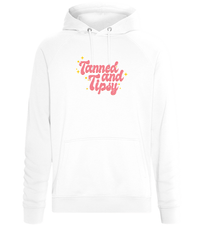 Tanned and Tipsy Design - Comfort unisex hoodie_WHITE_front