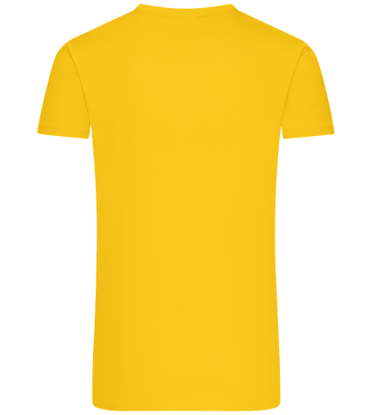 Go Ask Mom Design - Premium men's t-shirt_YELLOW_back