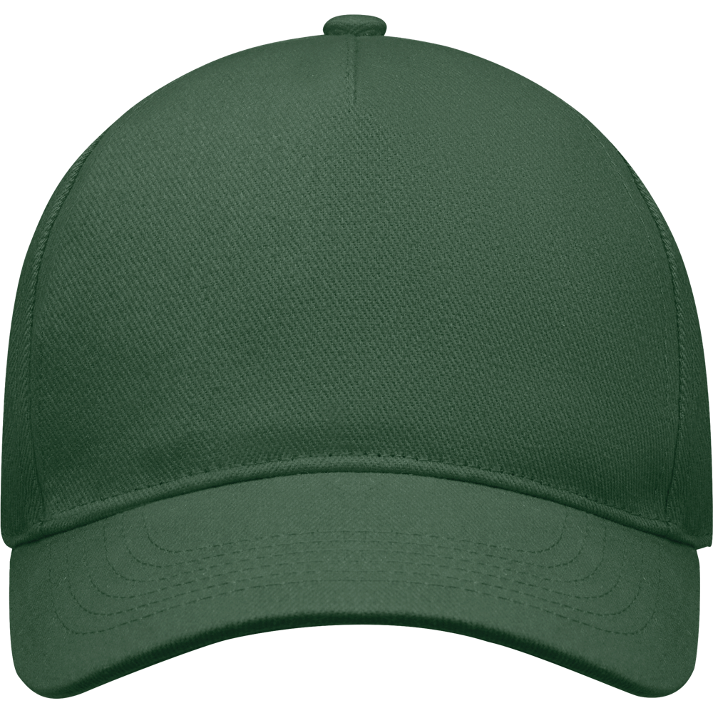 5-Panel Heavy Cotton Baseball Cap_DARK GREEN_front