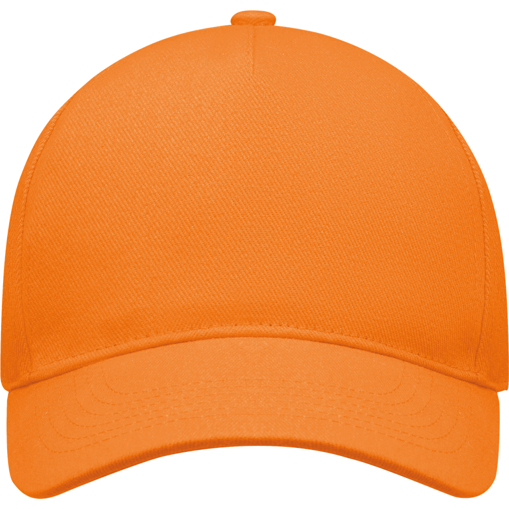 5-Panel Heavy Cotton Baseball Cap_ORANGE_front