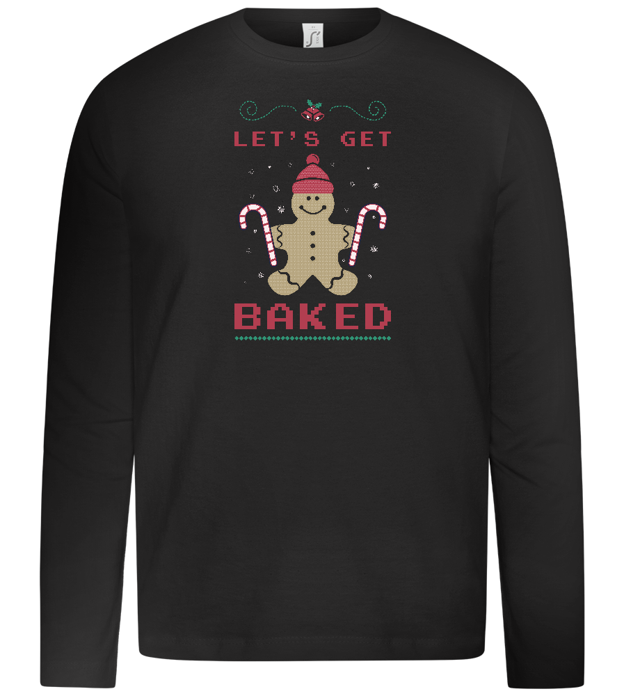 Let's Get Baked Design - Premium kids long sleeve t-shirt_DEEP BLACK_front