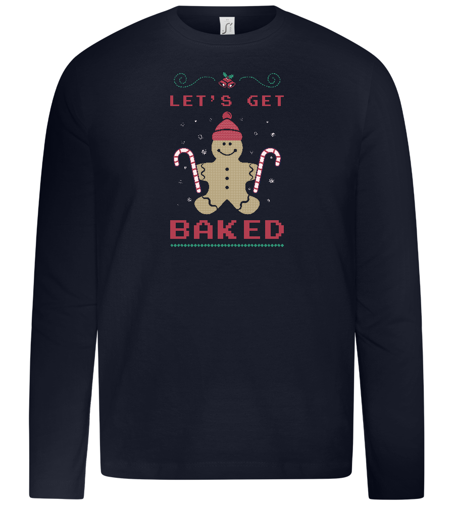 Let's Get Baked Design - Premium kids long sleeve t-shirt_FRENCH NAVY_front