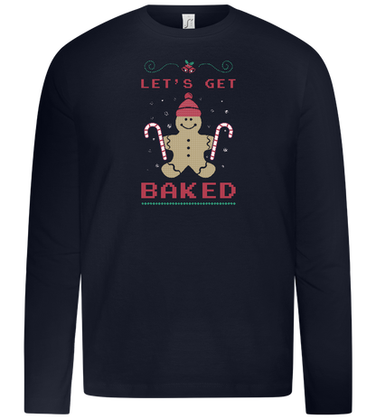 Let's Get Baked Design - Premium kids long sleeve t-shirt_FRENCH NAVY_front