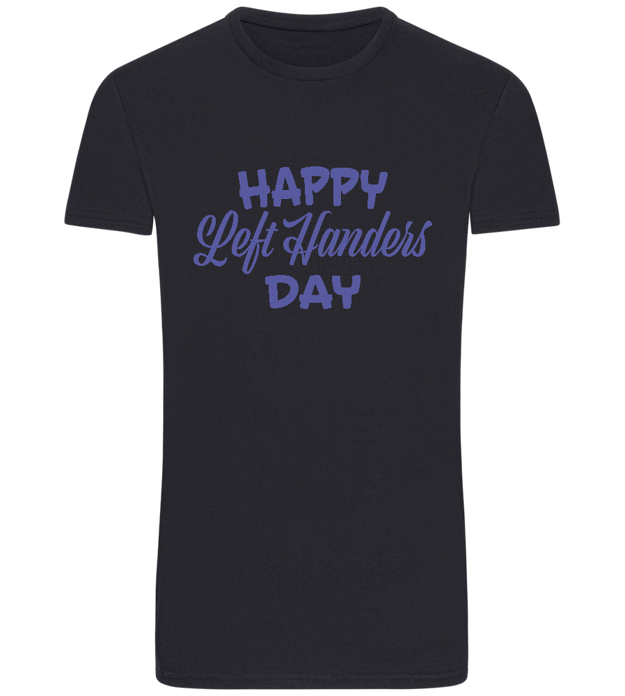 Happy Left Handers Day Design - Basic Unisex T-Shirt_FRENCH NAVY_front