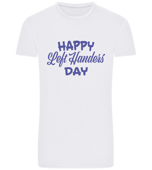Happy Left Handers Day Design - Basic Unisex T-Shirt_WHITE_front