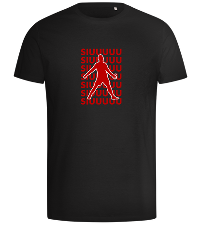 Soccer Celebration Design - Comfort men's t-shirt_DEEP BLACK_front