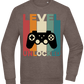 Level Unlocked Game Controller Design - Comfort Essential Unisex Sweater_CHARCOAL CHIN_front