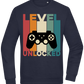 Level Unlocked Game Controller Design - Comfort Essential Unisex Sweater_FRENCH NAVY_front