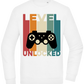 Level Unlocked Game Controller Design - Comfort Essential Unisex Sweater_WHITE_front