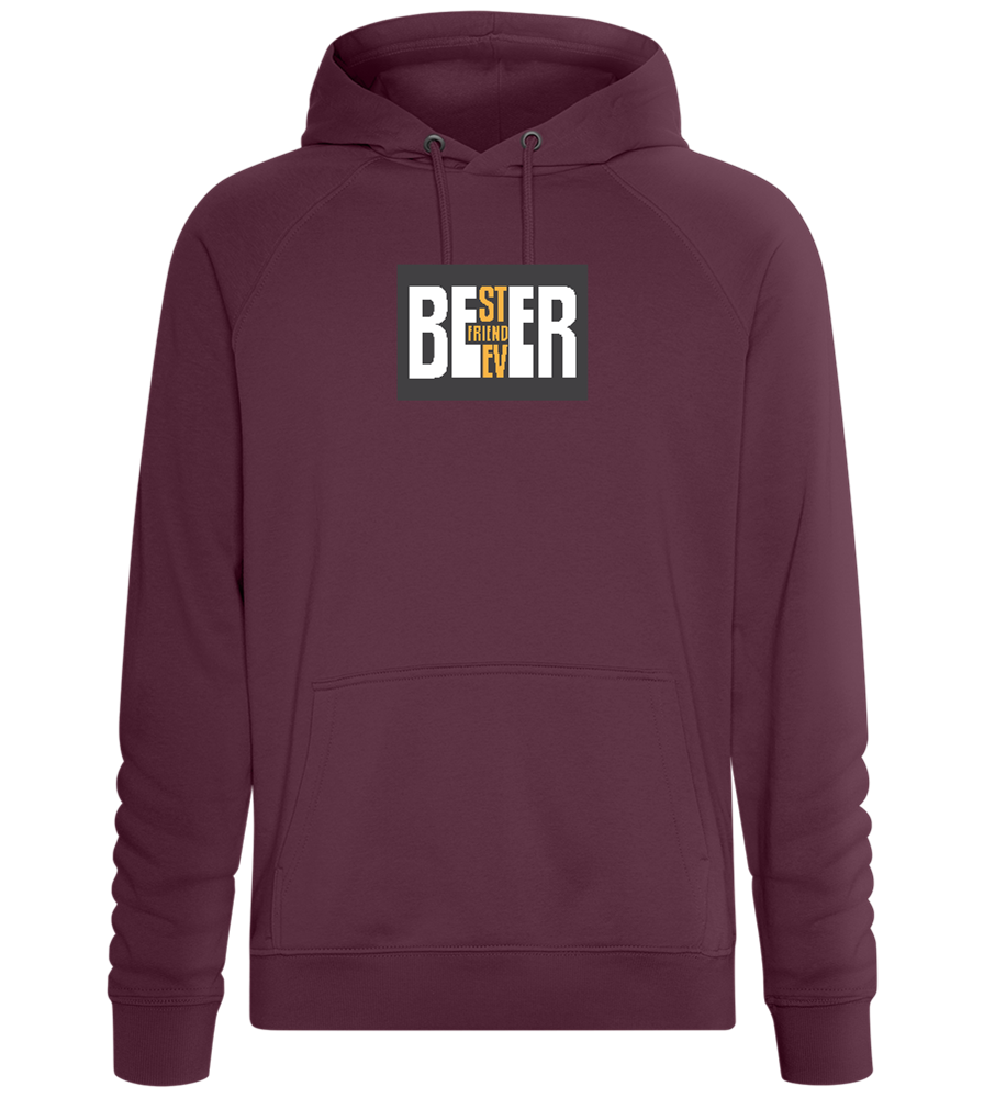 Beer Best Friend Ever Design - Comfort unisex hoodie_BORDEAUX_front