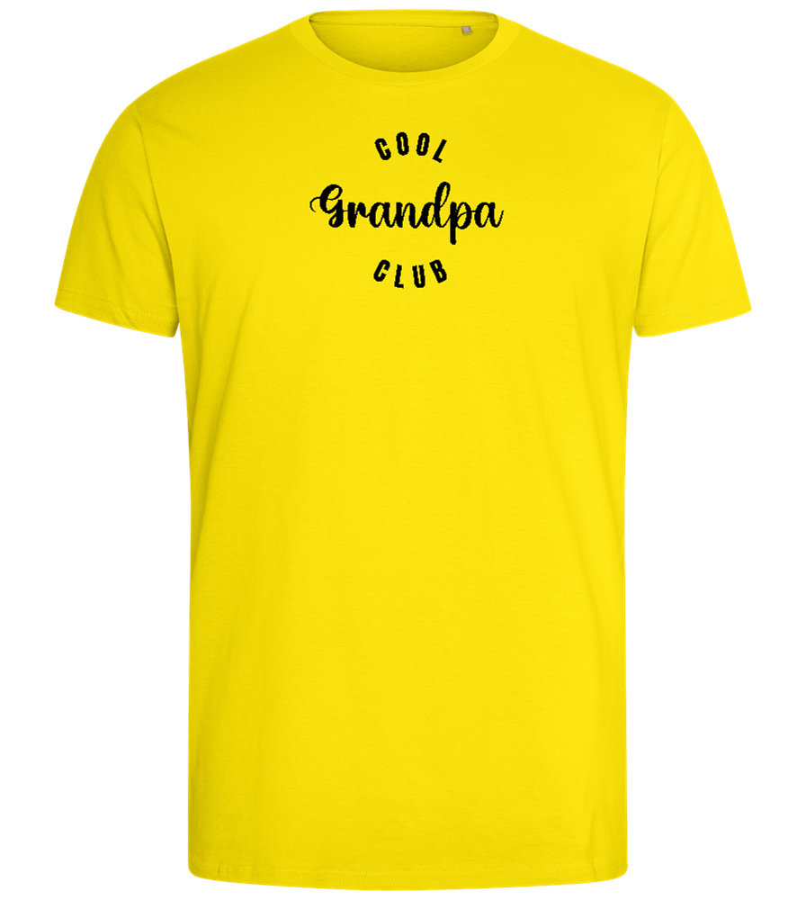 Cool Grandpa Club Design - Comfort men's fitted t-shirt_YELLOW_front