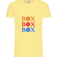 Box Box Box Design - Comfort Unisex T-Shirt_AMARELO CLARO_front