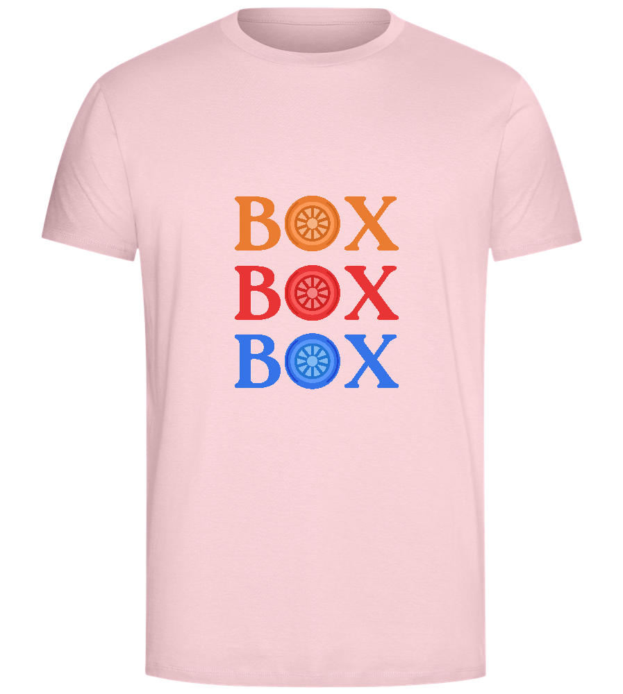 Box Box Box Design - Comfort Unisex T-Shirt_CANDY PINK_front