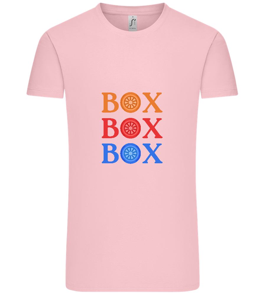 Box Box Box Design - Comfort Unisex T-Shirt_CANDY PINK_front