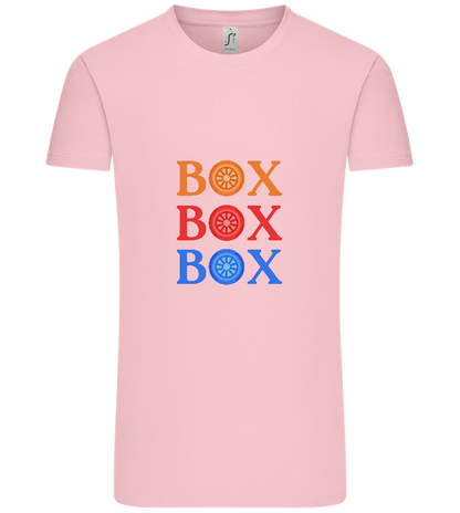 Box Box Box Design - Comfort Unisex T-Shirt_CANDY PINK_front