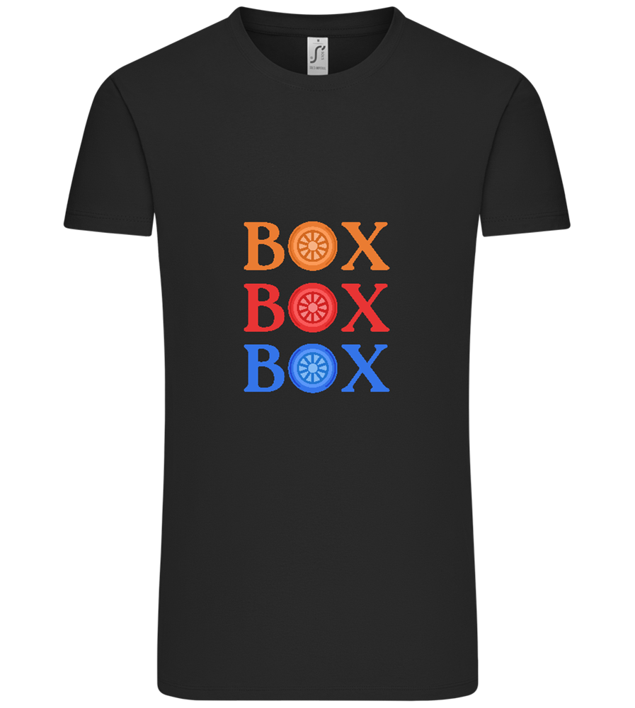 Box Box Box Design - Comfort Unisex T-Shirt_DEEP BLACK_front