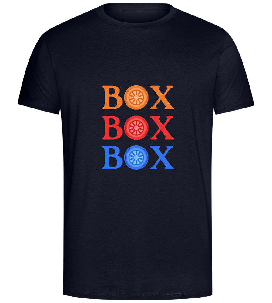 Box Box Box Design - Comfort Unisex T-Shirt_FRENCH NAVY_front