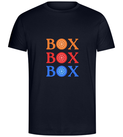 Box Box Box Design - Comfort Unisex T-Shirt_FRENCH NAVY_front