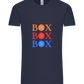 Box Box Box Design - Comfort Unisex T-Shirt_FRENCH NAVY_front