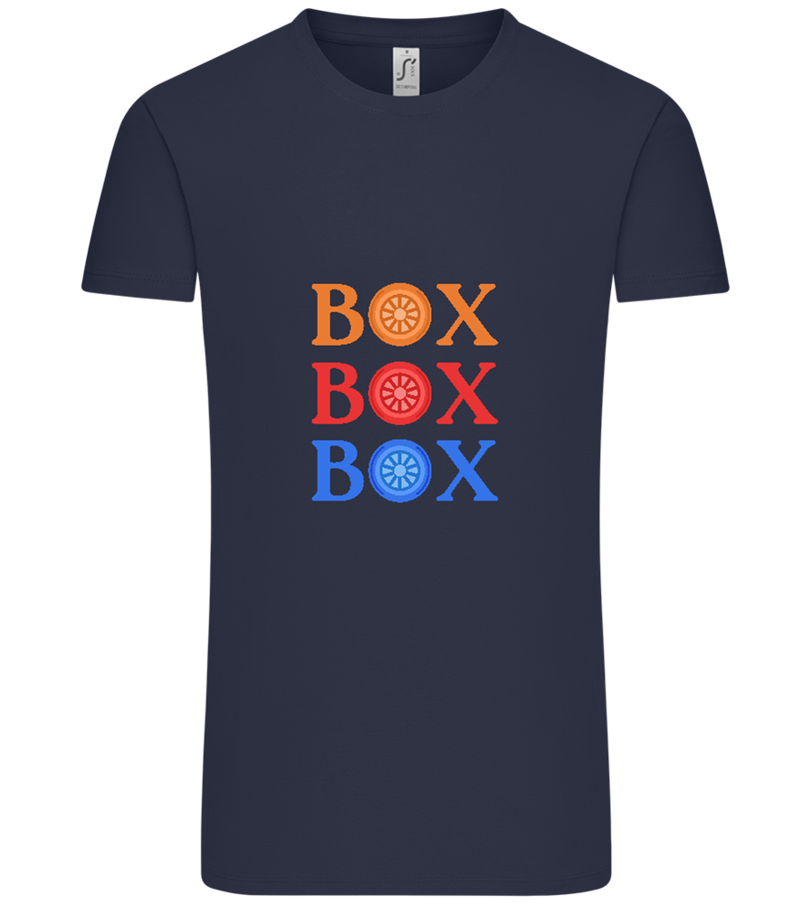 Box Box Box Design - Comfort Unisex T-Shirt_FRENCH NAVY_front