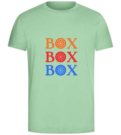 Box Box Box Design - Comfort Unisex T-Shirt_ICE GREEN_front