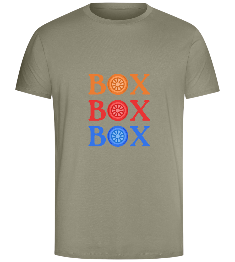 Box Box Box Design - Comfort Unisex T-Shirt_KHAKI_front