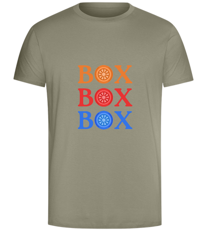 Box Box Box Design - Comfort Unisex T-Shirt_KHAKI_front