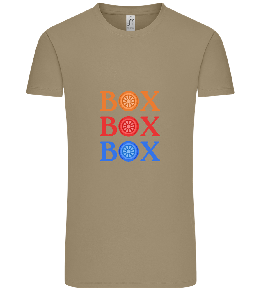 Box Box Box Design - Comfort Unisex T-Shirt_KHAKI_front