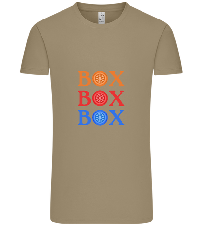 Box Box Box Design - Comfort Unisex T-Shirt_KHAKI_front