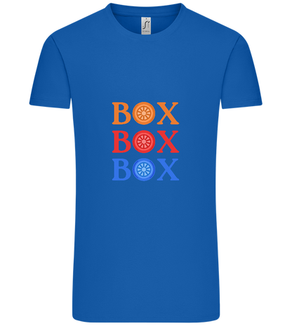 Box Box Box Design - Comfort Unisex T-Shirt_ROYAL_front