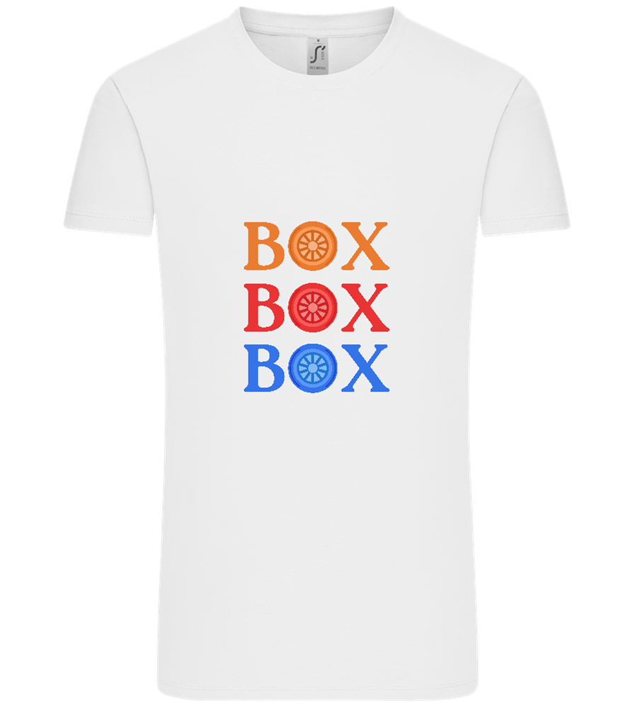 Box Box Box Design - Comfort Unisex T-Shirt_WHITE_front