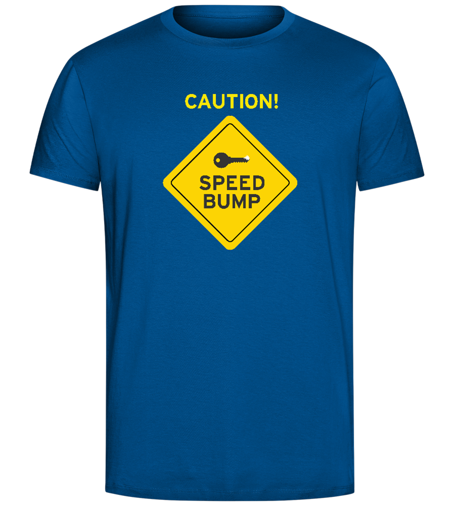 Caution Speed Bump Design - Comfort Unisex T-Shirt_ROYAL_front