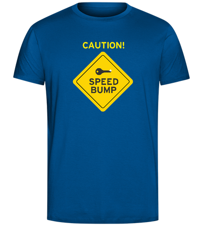 Caution Speed Bump Design - Comfort Unisex T-Shirt_ROYAL_front