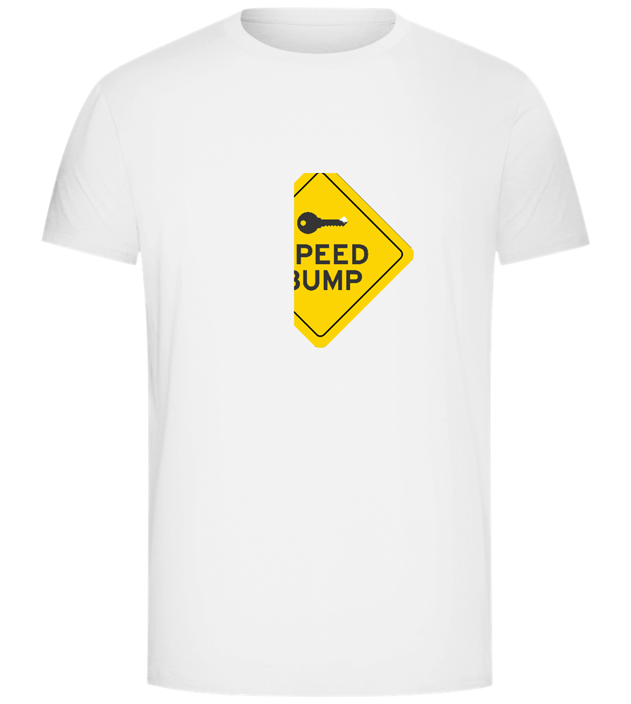 Caution Speed Bump Design - Comfort Unisex T-Shirt_WHITE_front