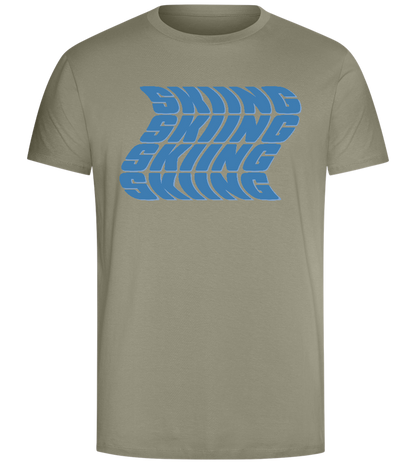 Skiing Design - Comfort Unisex T-Shirt_KHAKI_front