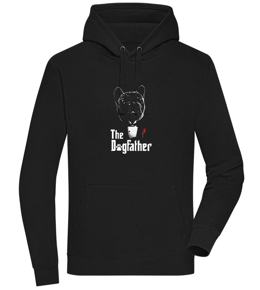 Dogfather Suit Design - Premium unisex hoodie_BLACK_front