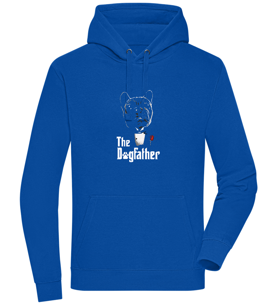 Dogfather Suit Design - Premium unisex hoodie_ROYAL_front