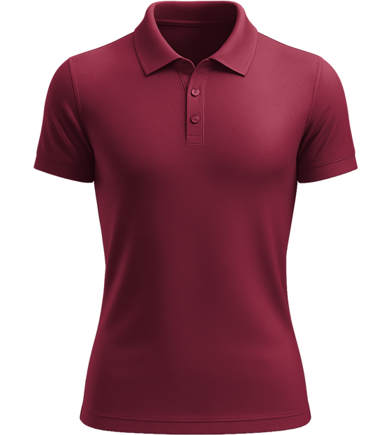 Basic Women´s Poloshirt_BORDEAUX_front