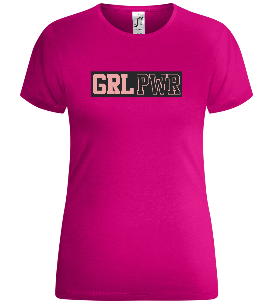 GRL PWR 3 Design - Comfort women's t-shirt_FUCHSIA_front