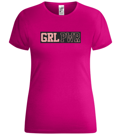 GRL PWR 3 Design - Comfort women's t-shirt_FUCHSIA_front