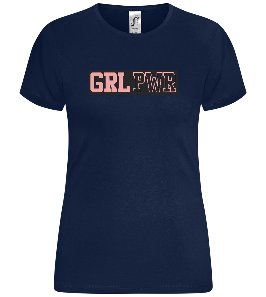 GRL PWR 3 Design - Comfort women's t-shirt_MARINE_front