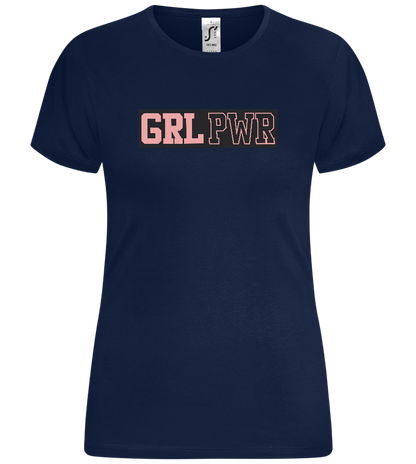 GRL PWR 3 Design - Comfort women's t-shirt_MARINE_front