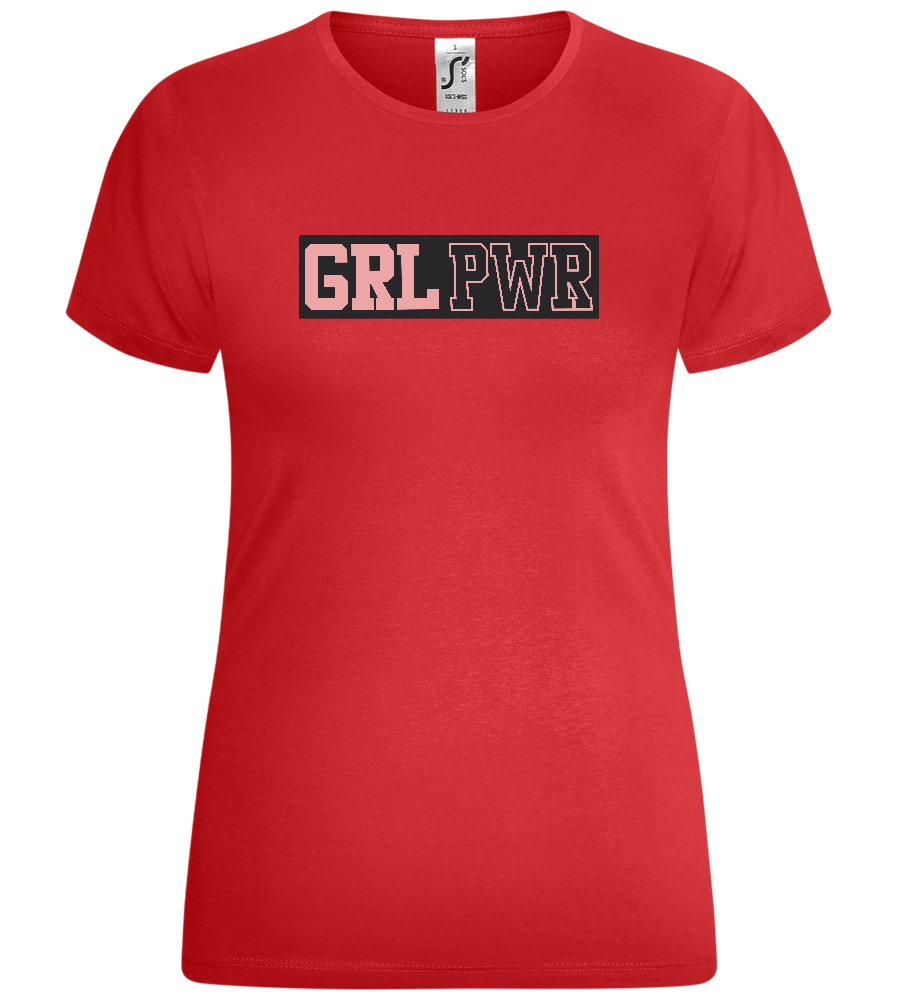 GRL PWR 3 Design - Comfort women's t-shirt_RED_front