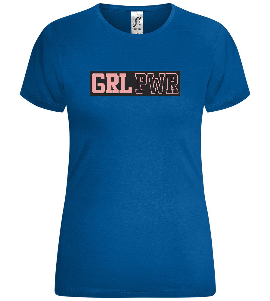 GRL PWR 3 Design - Comfort women's t-shirt_ROYAL_front